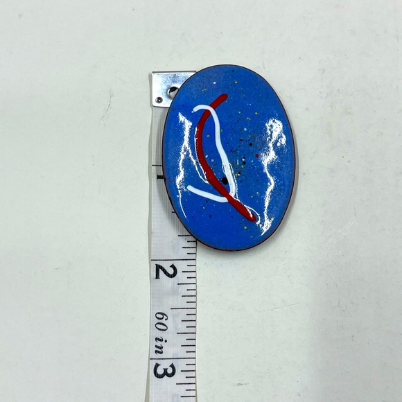 Copper Handmade Abstract Design Brooch - Picture 4 of 5